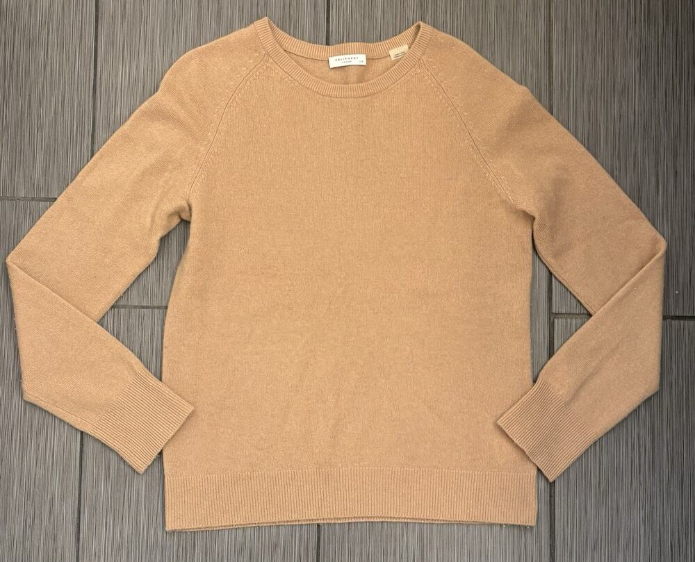 Equipment Femme 100% Cashmere Crew Neck Sweater Women’s Large Beige